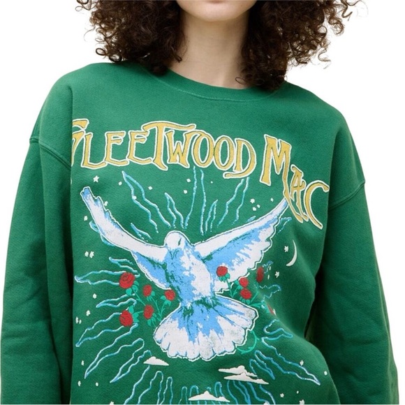 Daydreamer Fleetwood Mac 1990 Dove Boyfriend Crew Neck Sweatshirt, Size: M - Picture 2 of 15